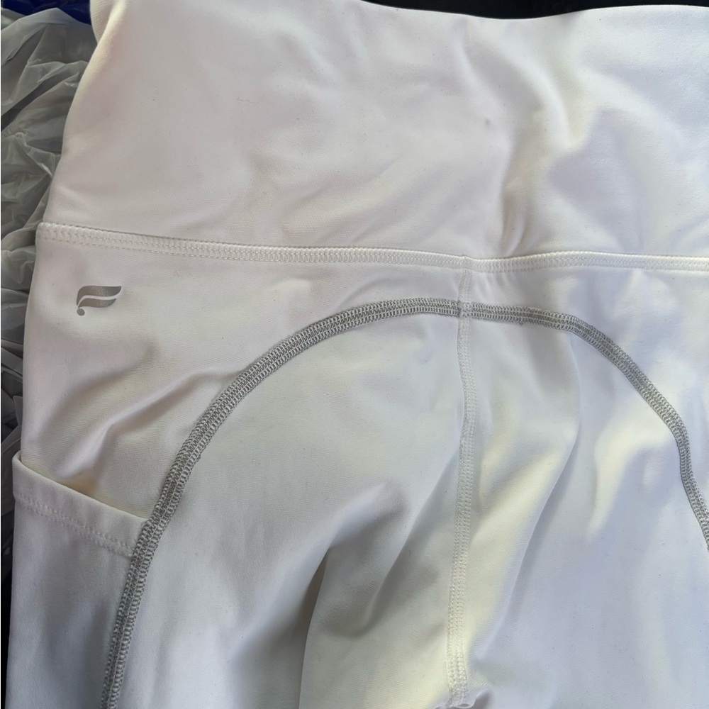 Fabletics White High-Waisted Leggings